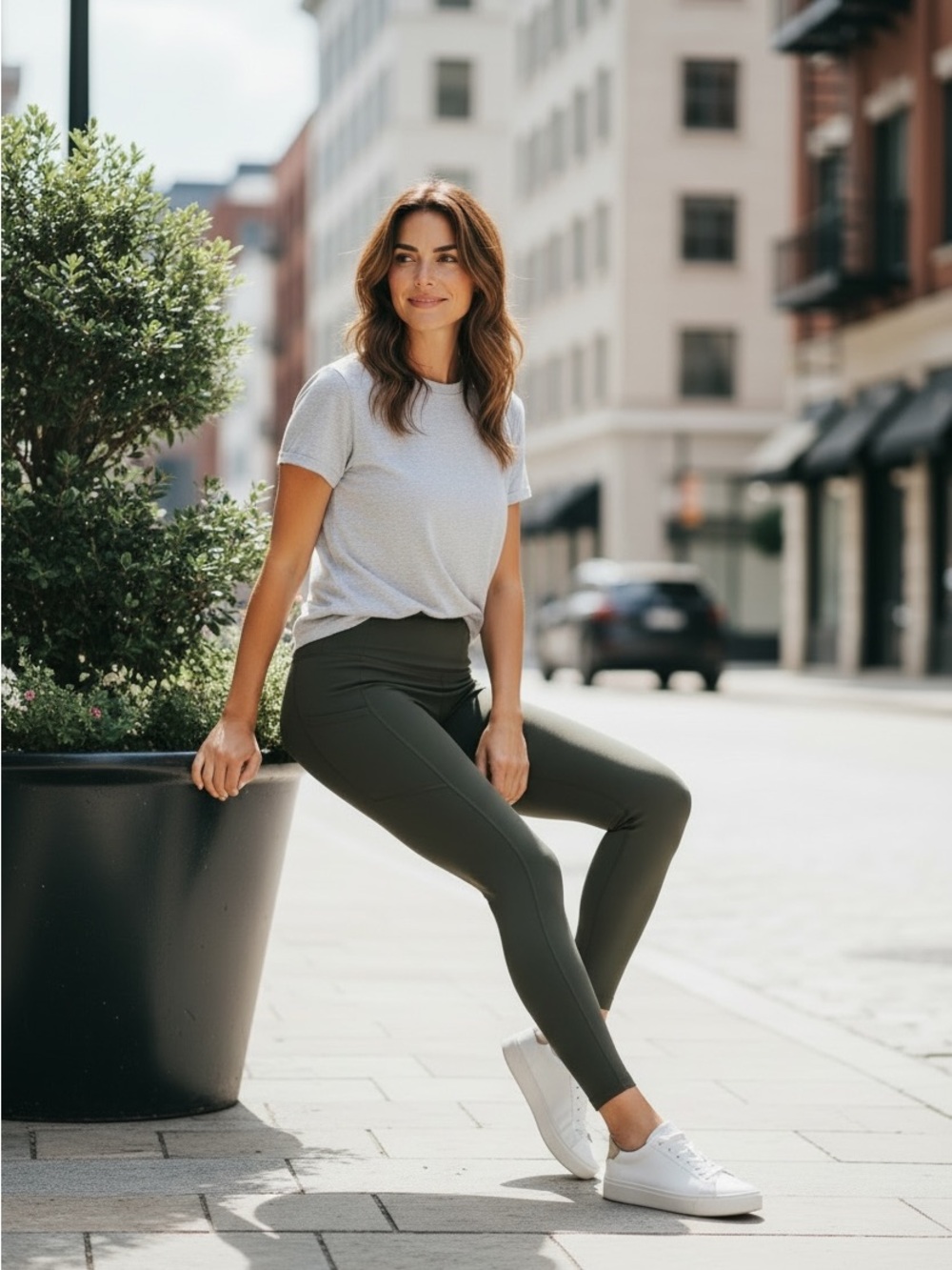 Avalanche Outdoor Supply Co. dark green (forest green) high-waisted leggings 🌿 - Picture 3 of 6